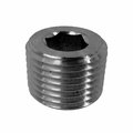 Interstate Pneumatics Steel Hex Headless Plug 1/4 Inch NPT Male, PK 100 FPP42S-100K